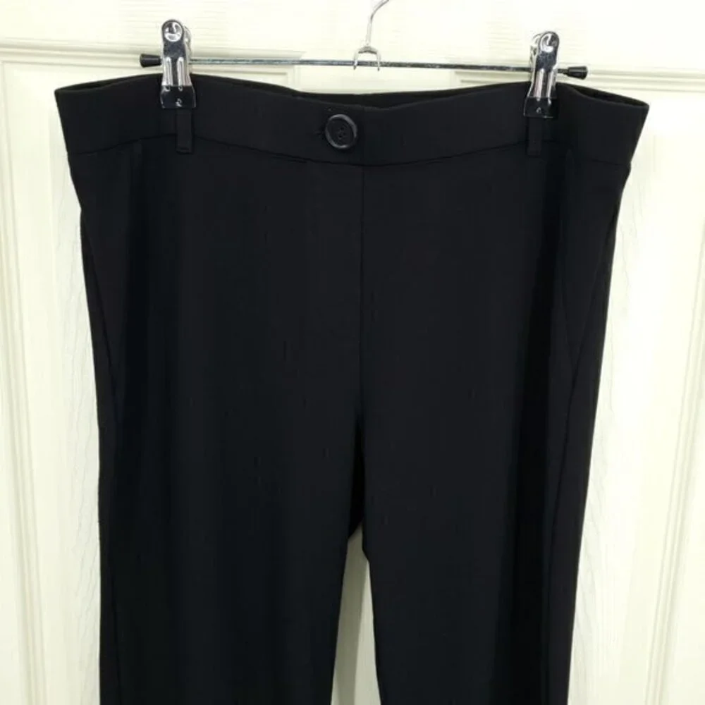 Betabrand Classic Dress Yoga Pants Straight Leg Pull On L Black
